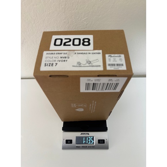 Madewell Maude Double Strap Slingback Sandal Ivory Leather NV812 Size 7 travel - Picture 7 of 7